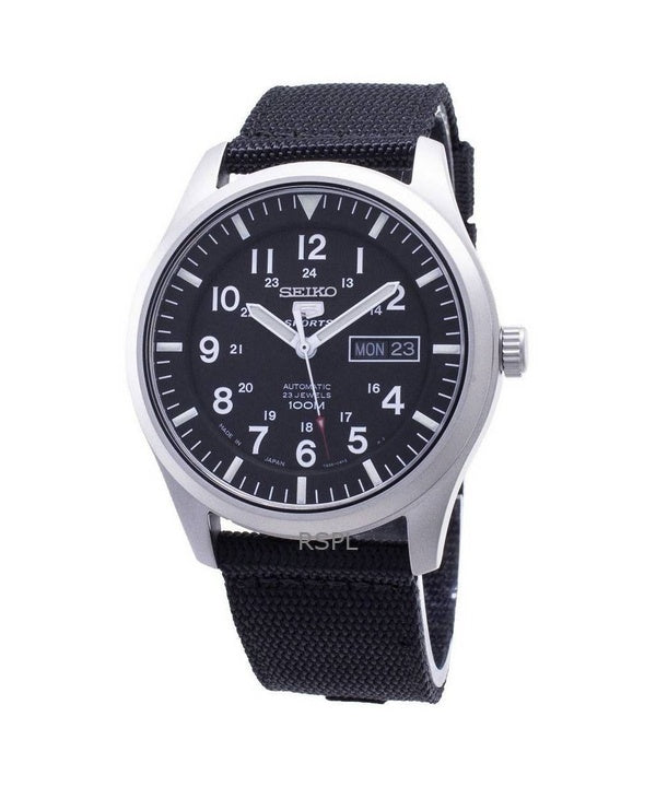 Refurbished Seiko Black Dial Automatic Sports SNZG15J1 Men's Watch