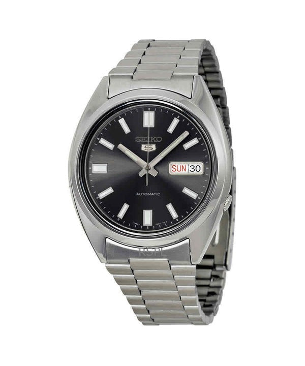 Refurbished Seiko 5 Black Dial Automatic SNXS79K1 Men's Watch`