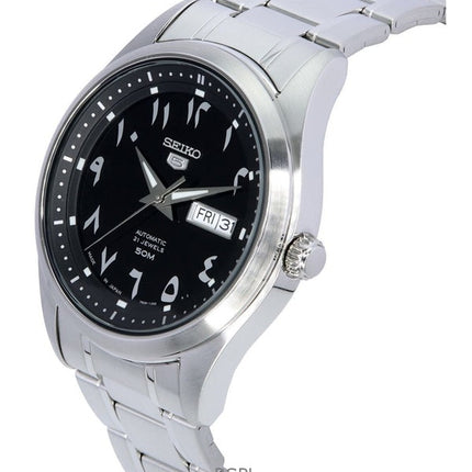 Refurbished Seiko 5 Stainless Steel Black Arabic Dial Automatic SNKP21J1 Men's Watch