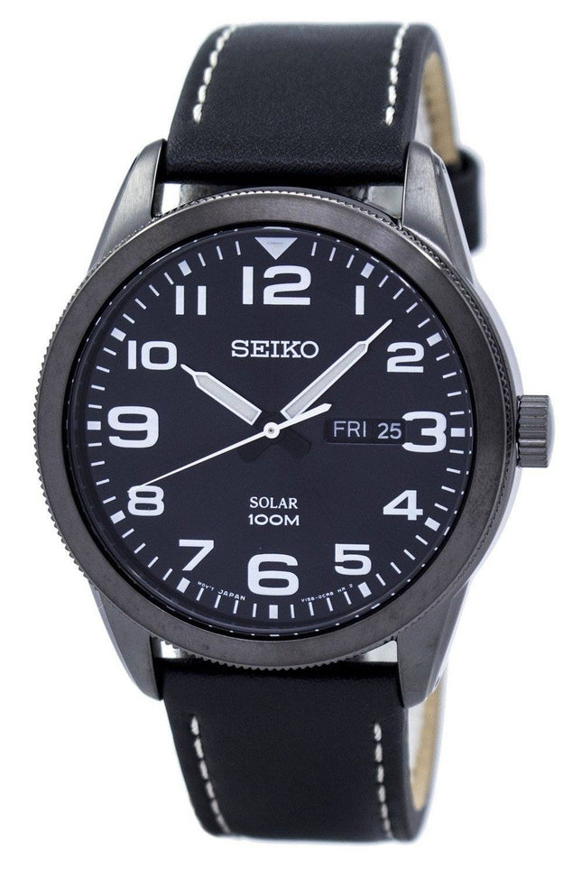 Refurbished Seiko Black Dial Solar SNE477P1 Men's Watch