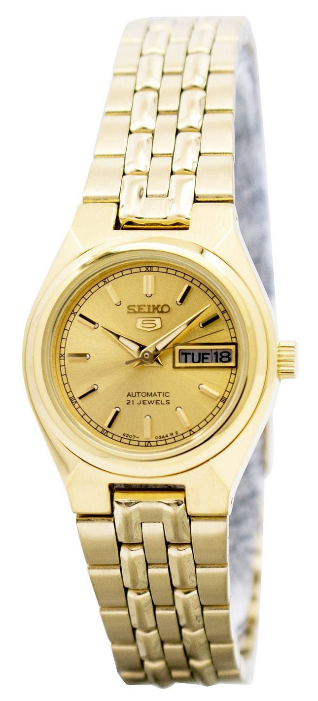 Refurbished Seiko 5 Gold Dial Automatic 21 Jewels SYMA04K1 Women's Watch