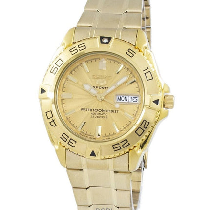 Refurbished Seiko 5 Sports Gold Dial Automatic SNZB26J1 Men's Watch