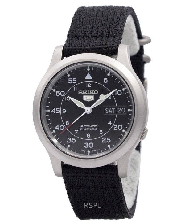Refurbished Seiko 5 Military Black Dial Automatic SNK809K2 Men's Watch