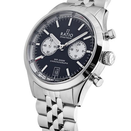 Ratio Street Racer Chronograph RTC012 200M Black Reverse Panda Dial Limited Edition Watch