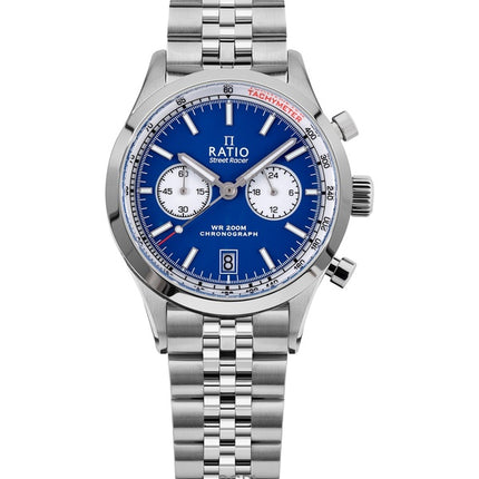 Ratio Street Racer Chronograph RTC014 200M Blue Reverse Panda Dial Limited Edition Watch
