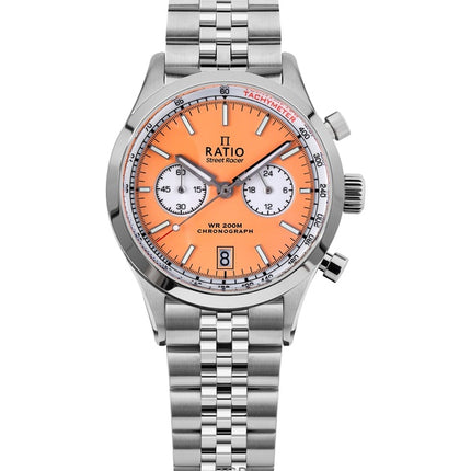 Ratio Street Racer Chronograph RTC019 200M Salmon Reverse Panda Dial Limited Edition Watch