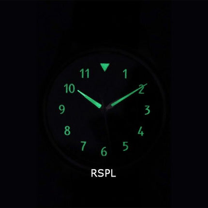 Ratio Skysurfer Pilot Black Textured Dial Leather Automatic RTS310 200M Men's Watch