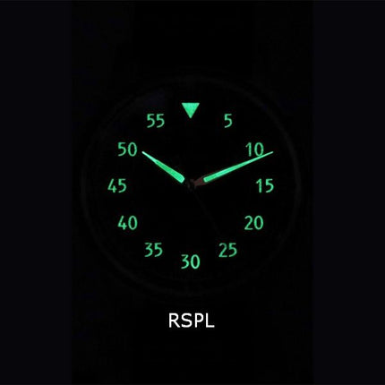 Ratio Skysurfer Pilot Black Textured Dial Leather Automatic RTS320 200M Men's Watch