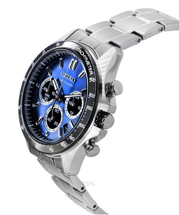 Seiko Spirit Chronograph Stainless Steel Grey Dial Quartz SBTR027