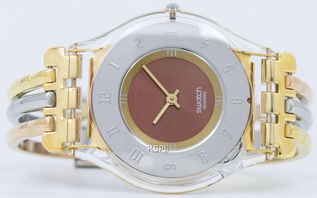 Swatch Skin Tri Gold Quartz SFK240B Women's Watch