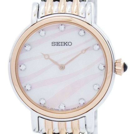 Seiko Quartz Swarovski Crystals SFQ806 SFQ806P1 SFQ806P Women's Watch