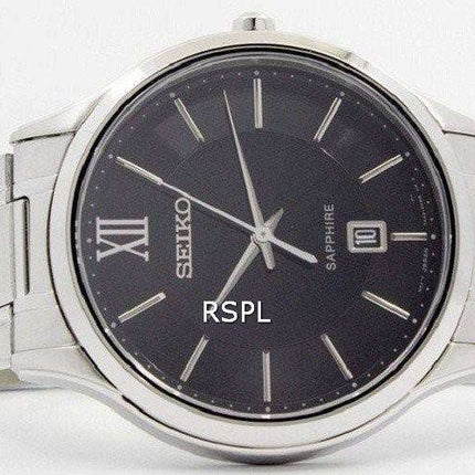Seiko Quartz Sapphire Glass Black Dial SGEH53P1 SGEH53P Mens Watch
