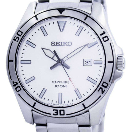 Seiko Quartz Sapphire Glass White Dial SGEH59 SGEH59P1 SGEH59P Men's Watch