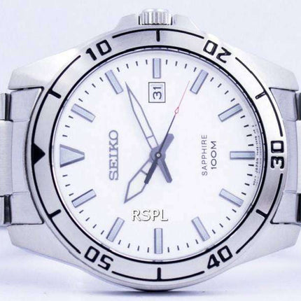 Seiko Quartz Sapphire Glass White Dial SGEH59 SGEH59P1 SGEH59P Men's Watch