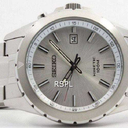 Seiko Kinetic Silver Dial 100M SKA693P1 SKA693P Mens Watch