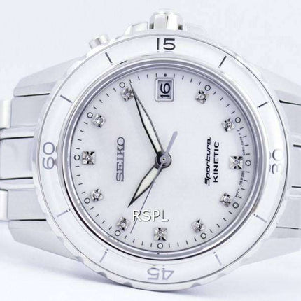 Seiko Sportura Kinetic Diamond Accent SKA881 SKA881P1 SKA881P Womens Watch