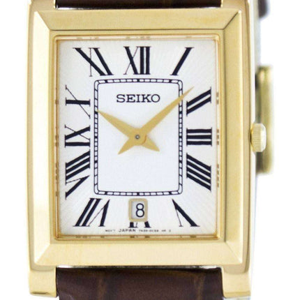 Seiko Stylish Rectangular Quartz Analog SKP362 SKP362P1 SKP362P Men's Watch