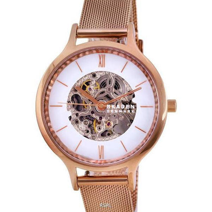 Skagen Anita Skeleton Mother Of Pearl Dial Automatic SKW2960 Women's Watch