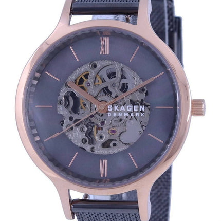 Skagen Anita Grey Mother Of Pearl Dial Stainless Steel Automatic SKW2998 Women's Watch