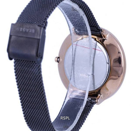 Skagen Gitte Stainless Steel Mesh Charcoal Dial Quartz SKW3012 Womens Watch