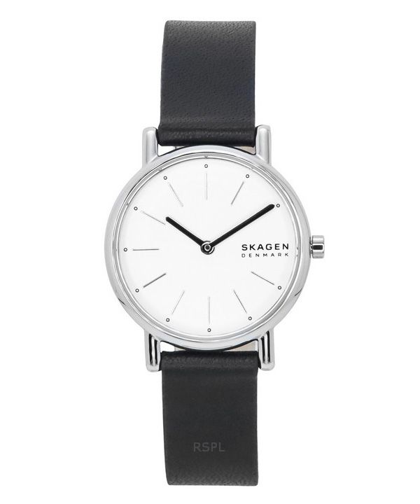 Skagen Signatur Lille Leather Strap White Dial Quartz SKW3120 Women's Watch