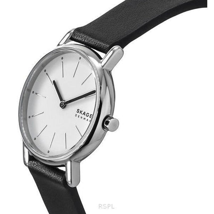 Skagen Signatur Lille Leather Strap White Dial Quartz SKW3120 Women's Watch