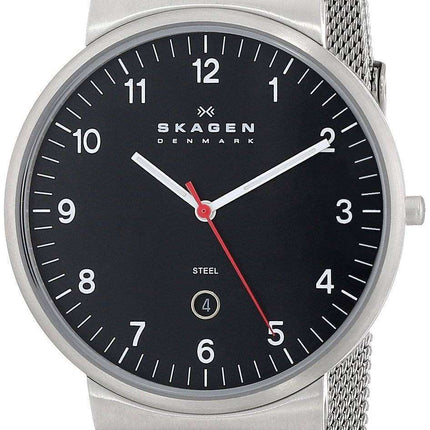 Skagen Denmark Black Dial Mesh Band SKW6051 Mens Watch