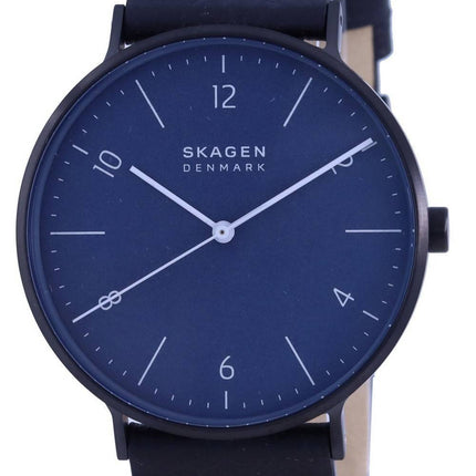 Skagen Aaren Naturals Blue Dial Leather Strap Quartz SKW6727 Men's Watch