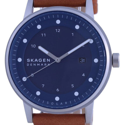 Skagen Henriksen Blue Dial Leather Strap Solar SKW6739 Men's Watch