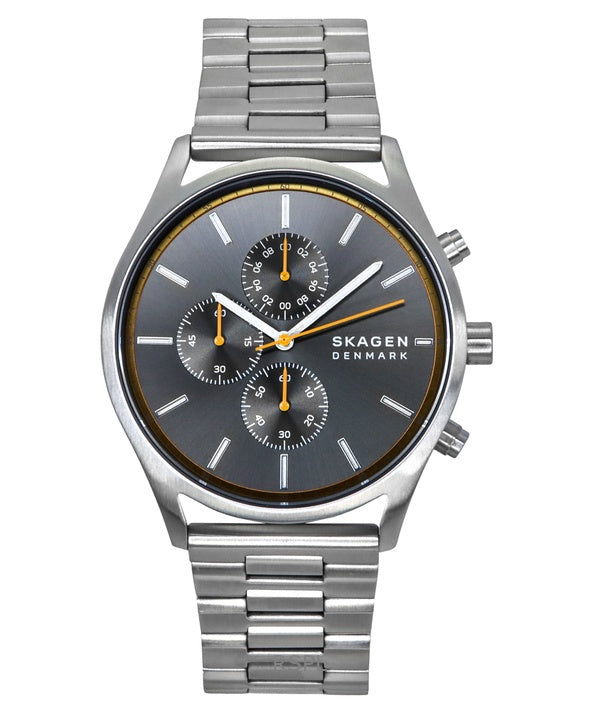 Skagen Holst Chronograph Stainless Steel Sunray Grey Dial Quartz SKW6926 Men's Watch