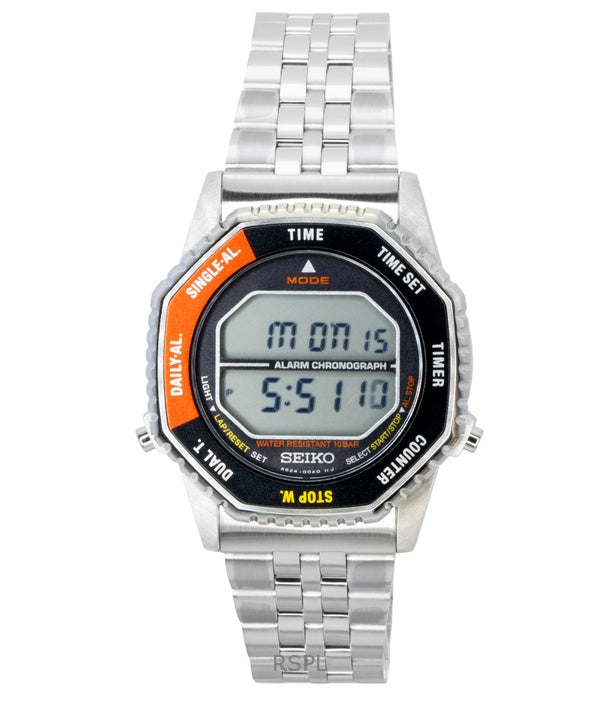 Seiko Rotocall Digital Chronograph Stainless Steel Quartz SMGG19P1 100M Men's Watch