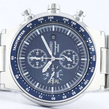 Seiko Quartz Chronograph Alarm SNAA43 SNAA43P1 SNAA43P Men's Watch