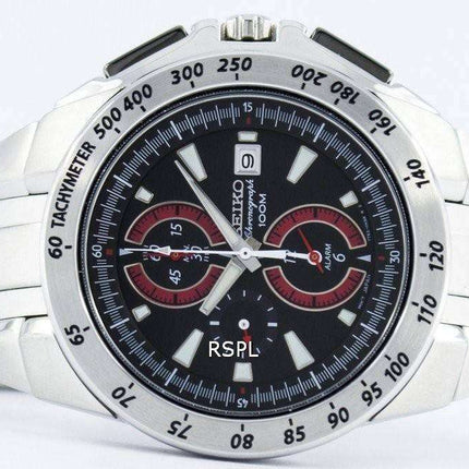 Seiko Quartz Chronograph Alarm SNAB07 SNAB07P1 SNAB07P Men's Watch