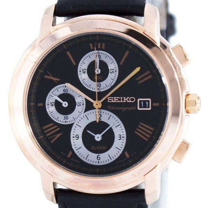Seiko Chronograph Quartz Alarm SNAB80 SNAB80P1 SNAB80P Men's Watch