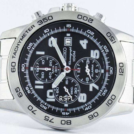 Seiko Quartz Alarm Chronograph Tachymeter SNAC53 SNAC53P1 SNAC53P Men's Watch