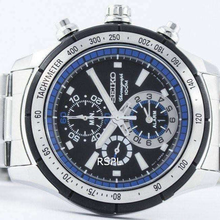 Seiko Quartz Alarm Chronograph Tachymeter SNAC85 SNAC85P1 SNAC85P Men's Watch