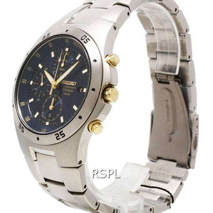 Seiko Chronograph Titanium Two-tone Mens Watch SND449P1