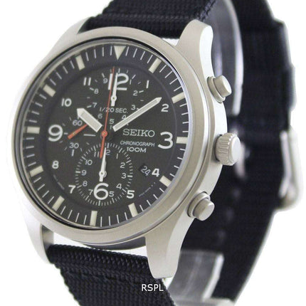Seiko Quartz Chronograph Nylon Strap SNDA57P1 SNDA57P Men's Watch