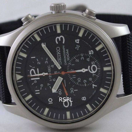 Seiko Quartz Chronograph Nylon Strap SNDA57P1 SNDA57P Men's Watch