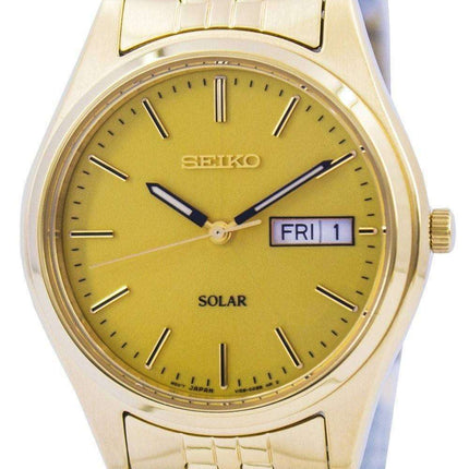 Seiko Core Solar Gold Tone SNE036 SNE036P1 SNE036P Men's Watch
