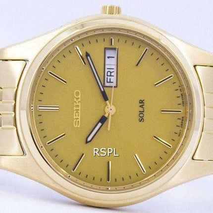 Seiko Core Solar Gold Tone SNE036 SNE036P1 SNE036P Men's Watch
