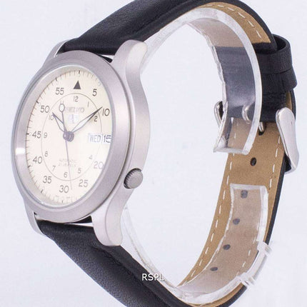 Seiko 5 Military SNK803K2-SS3 Automatic Black Leather Strap Men's Watch