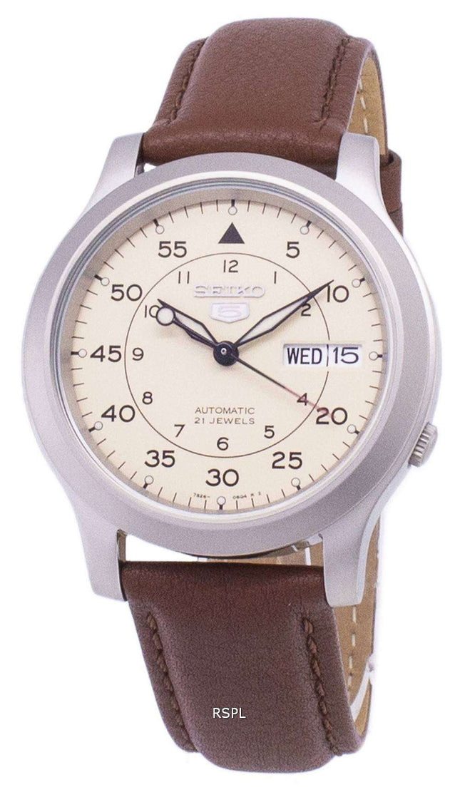 Seiko 5 Military SNK803K2-SS5 Automatic Brown Leather Strap Men's Watch