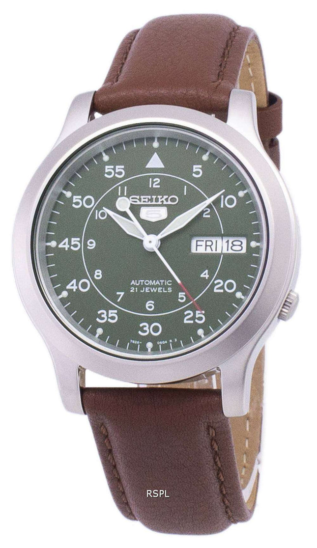 Seiko 5 Military SNK805K2-SS5 Automatic Brown Leather Strap Men's Watch