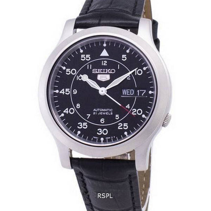 Seiko 5 Military SNK809K2-SS1 Automatic Black Leather Strap Men's Watch