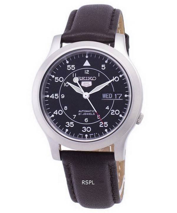 Seiko 5 Military SNK809K2-SS4 Automatic Brown Leather Strap Men's Watch