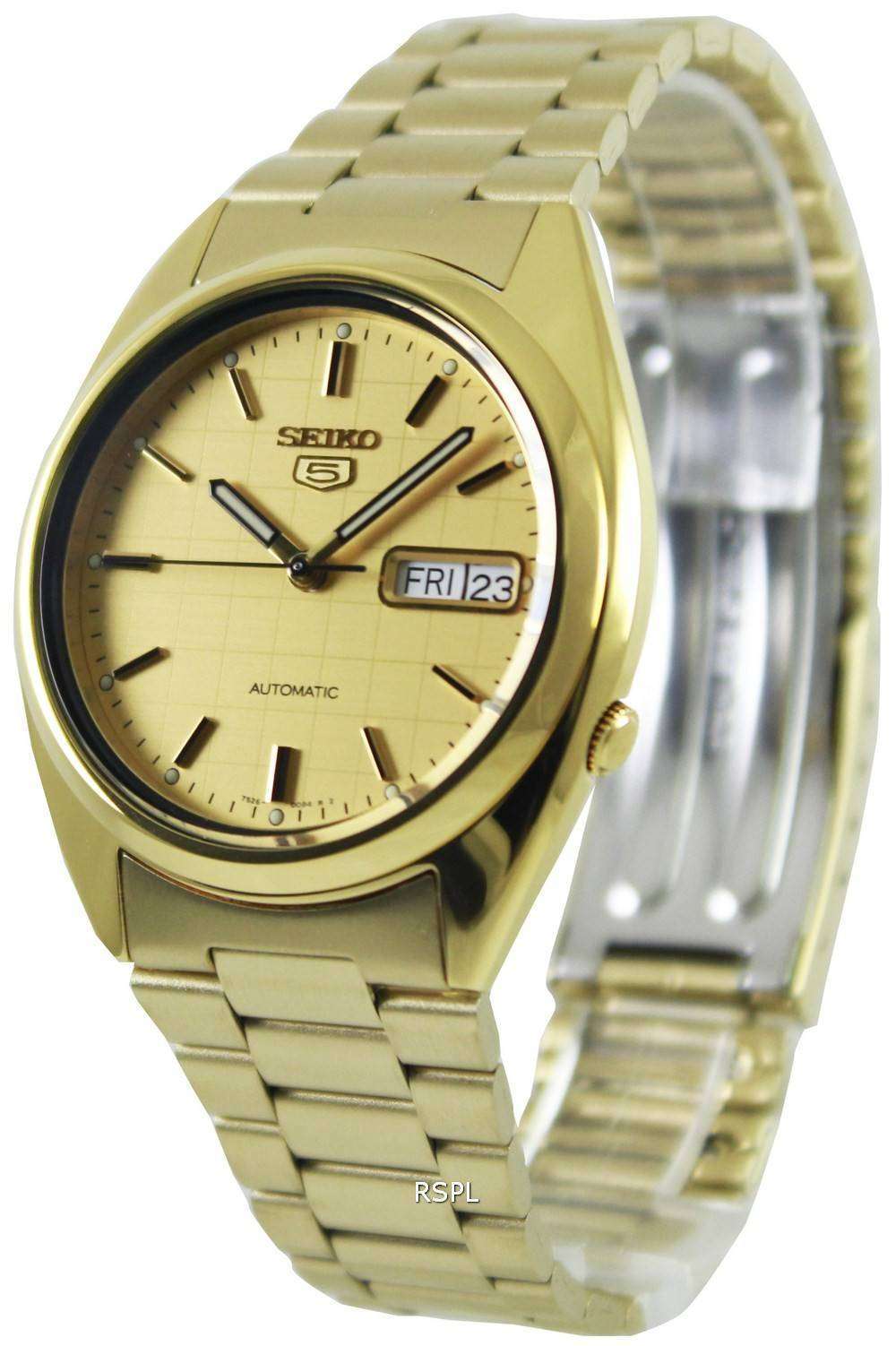Seiko Automatic Gold Dial SNXL72K1 SNXL72K Mens Watch