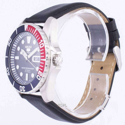 Seiko 5 Sports Automatic Ratio Black Leather SNZF15K1-LS10 Men's Watch