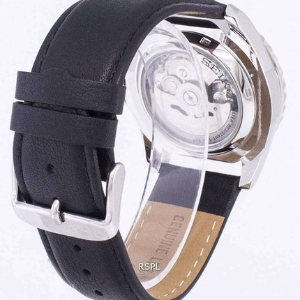 Seiko 5 Sports Automatic Ratio Black Leather SNZF15K1-LS10 Men's Watch