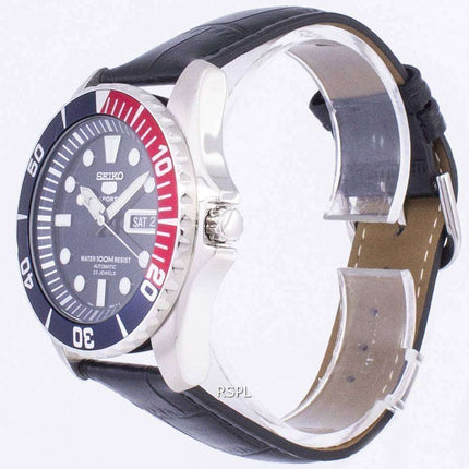 Seiko 5 Sports Automatic Ratio Black Leather SNZF15K1-LS6 Men's Watch